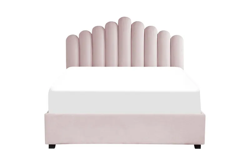 Säng med förvaring Vincennes - Rosa, Svart, 160x200 cm - Möbler - Säng - Sängram & sängstomme