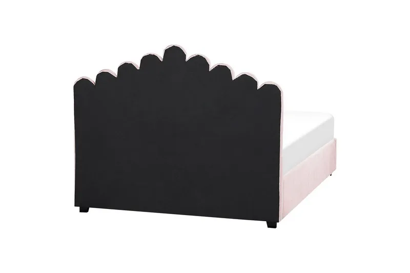 Säng med förvaring Vincennes - Rosa, Svart, 160x200 cm - Möbler - Säng - Sängram & sängstomme