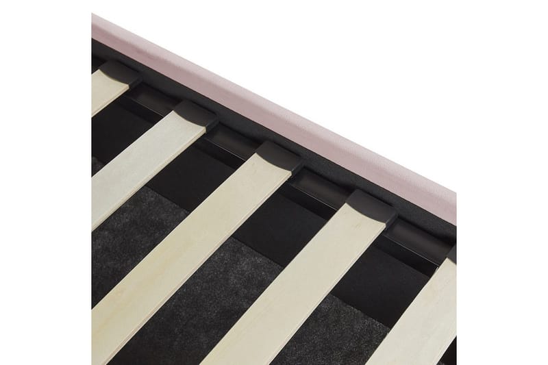 Säng med förvaring Vincennes - Rosa, Svart, 160x200 cm - Möbler - Säng - Sängram & sängstomme