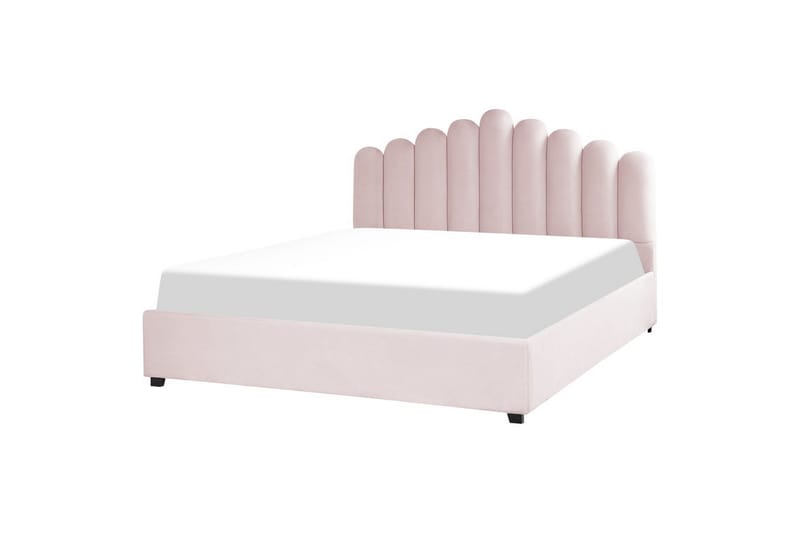Säng med förvaring Vincennes - Rosa, Svart, 180x200 cm - Möbler - Säng - Sängram & sängstomme