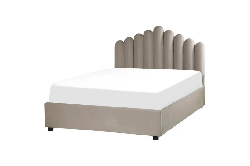 Säng med förvaring Vincennes - Taupe, svart, 140x200 cm - Möbler - Säng - Sängram & sängstomme