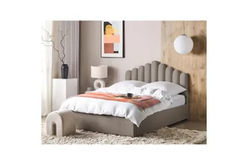 Säng med förvaring Vincennes - Taupe, svart, 160x200 cm - Möbler - Säng - Sängram & sängstomme