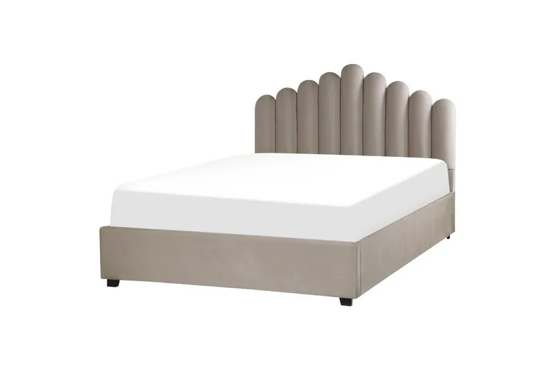 Säng med förvaring Vincennes - Taupe, svart, 160x200 cm - Möbler - Säng - Sängram & sängstomme