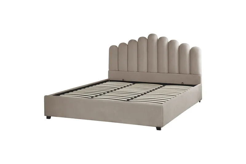 Säng med förvaring Vincennes - Taupe, svart, 180x200 cm - Möbler - Säng - Sängram & sängstomme