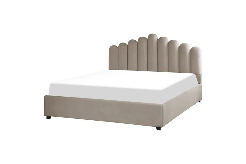 Säng med förvaring Vincennes - Taupe, svart, 180x200 cm - Möbler - Säng - Sängram & sängstomme