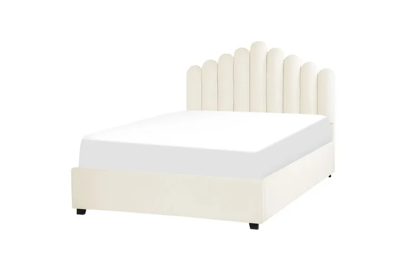 Säng med förvaring Vincennes - Vit, Svart, 140x200 cm - Möbler - Säng - Sängram & sängstomme