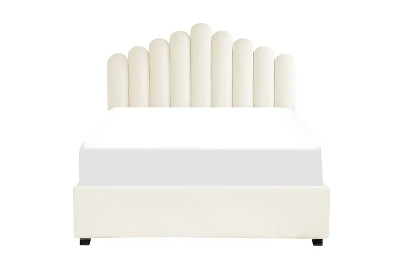 Säng med förvaring Vincennes - Vit, Svart, 140x200 cm - Möbler - Säng - Sängram & sängstomme