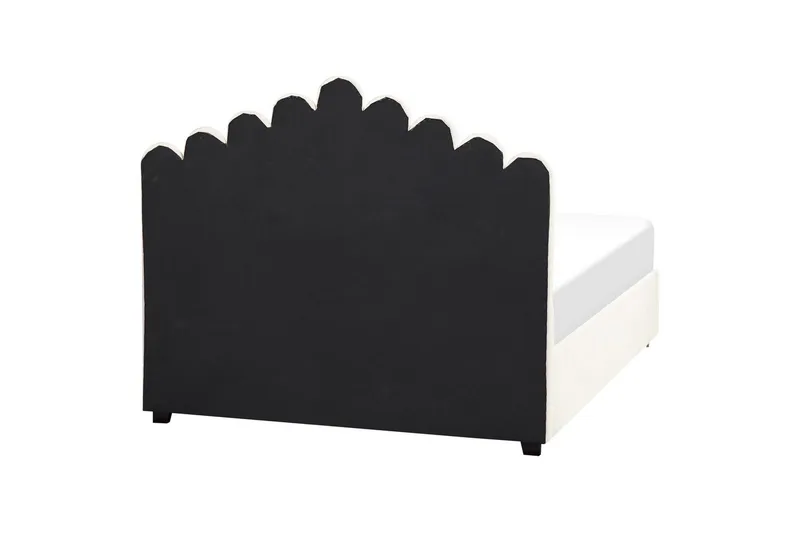 Säng med förvaring Vincennes - Vit, Svart, 140x200 cm - Möbler - Säng - Sängram & sängstomme