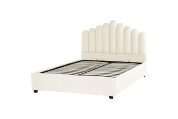 Säng med förvaring Vincennes - Vit, Svart, 160x200 cm - Möbler - Säng - Sängram & sängstomme