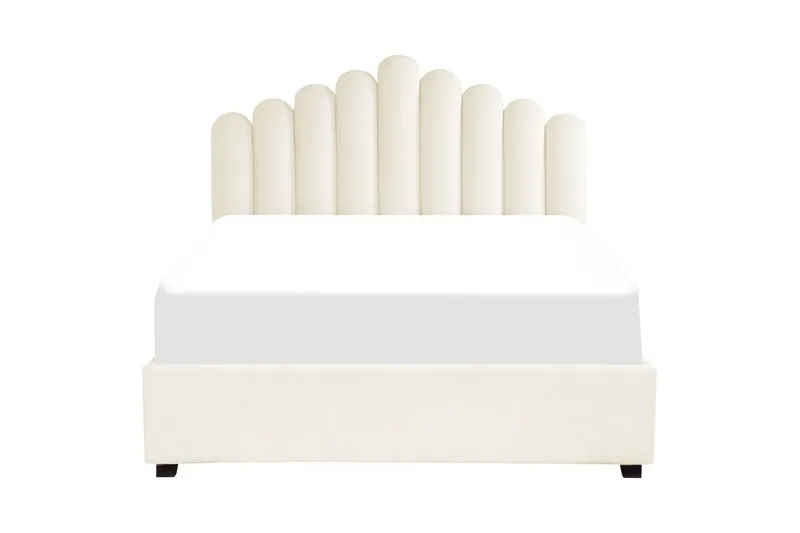 Säng med förvaring Vincennes - Vit, Svart, 160x200 cm - Möbler - Säng - Sängram & sängstomme