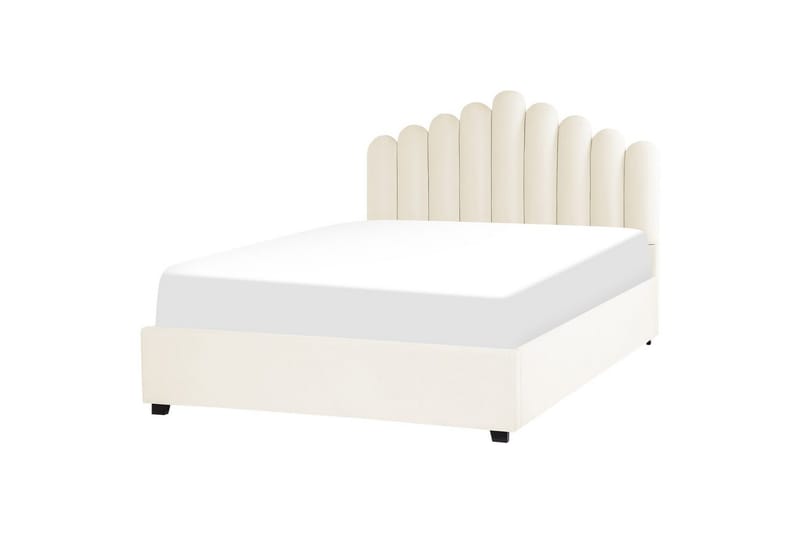 Säng med förvaring Vincennes - Vit, Svart, 160x200 cm - Möbler - Säng - Sängram & sängstomme