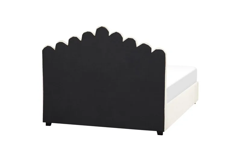 Säng med förvaring Vincennes - Vit, Svart, 160x200 cm - Möbler - Säng - Sängram & sängstomme