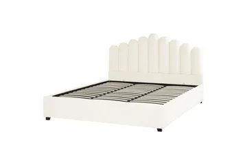 Säng med förvaring Vincennes - Vit, Svart, 180x200 cm - Möbler - Säng - Sängram & sängstomme