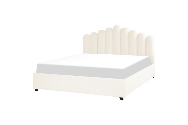 Säng med förvaring Vincennes - Vit, Svart, 180x200 cm - Möbler - Säng - Sängram & sängstomme