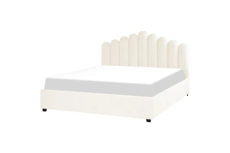 Säng med förvaring Vincennes - Vit, Svart, 180x200 cm - Möbler - Säng - Sängram & sängstomme