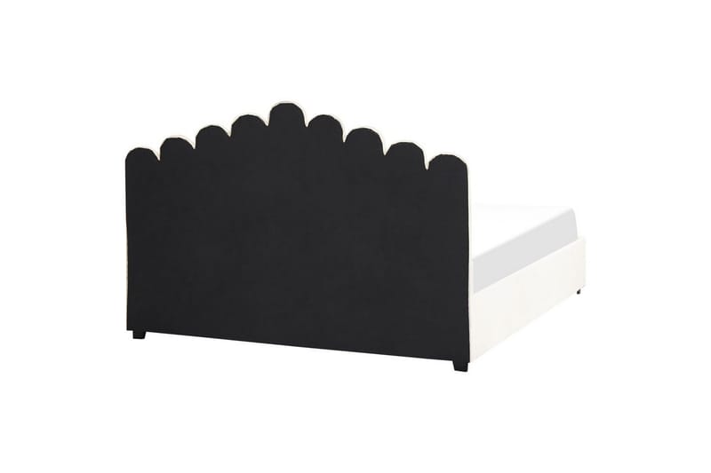 Säng med förvaring Vincennes - Vit, Svart, 180x200 cm - Möbler - Säng - Sängram & sängstomme