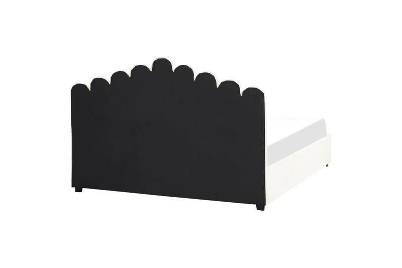 Säng med förvaring Vincennes - Vit, Svart, 180x200 cm - Möbler - Säng - Sängram & sängstomme