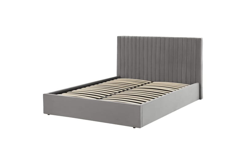 Säng med förvaring Vion - Grå, 160x200 cm - Möbler - Säng - Sängram & sängstomme