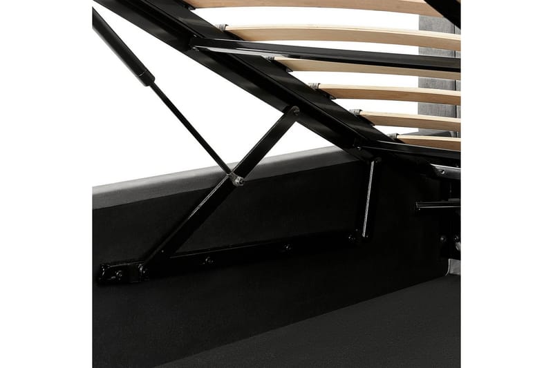 Säng med förvaring Vion - Grå, 160x200 cm - Möbler - Säng - Sängram & sängstomme