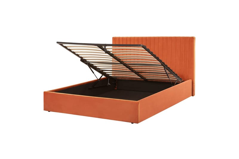 Säng med förvaring Vion - Orange, 160x200 cm - Möbler - Säng - Sängram & sängstomme