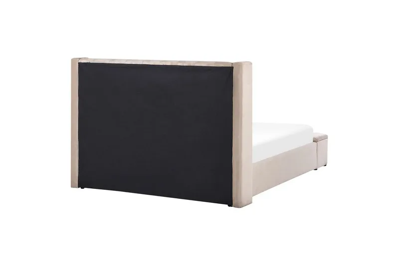Säng med förvaringsbänk Noyers - Beige, 160x200 cm - Möbler - Säng - Sängram & sängstomme