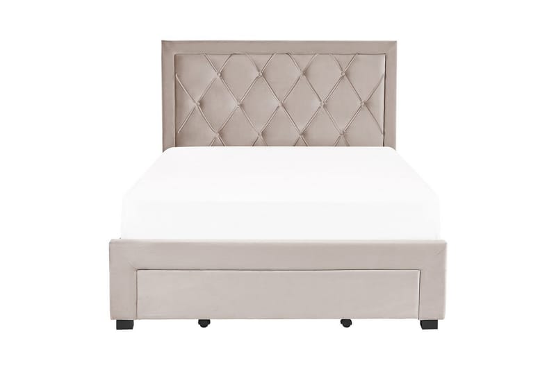 Säng med förvaringslådor Lievin - Beige, 140x200 cm - Möbler - Säng - Sängram & sängstomme