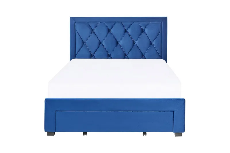 Säng med förvaringslådor Lievin - Blå, 140x200 cm - Möbler - Säng - Sängram & sängstomme