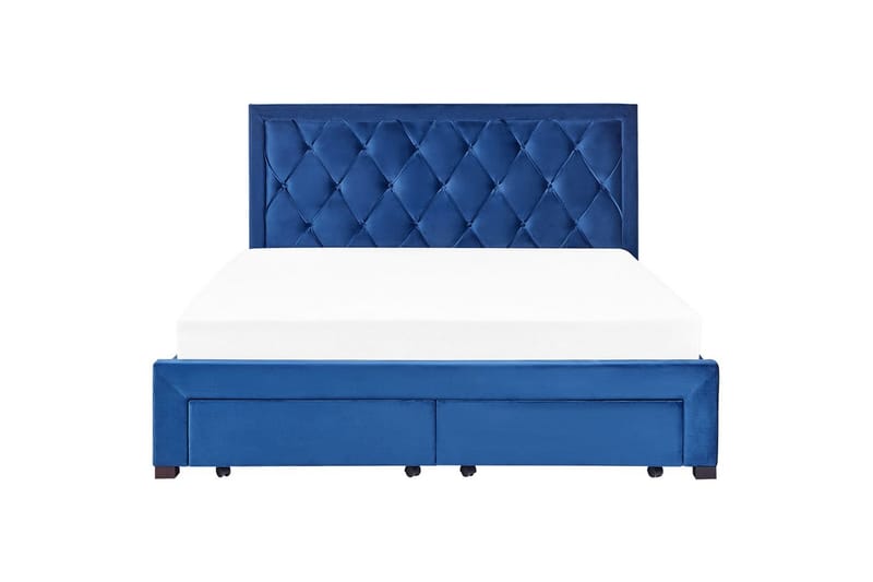 Säng med förvaringslådor Lievin - Blå, 180x200 cm - Möbler - Säng - Sängram & sängstomme