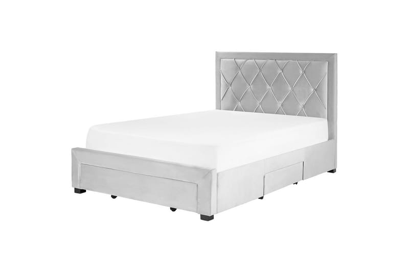 Säng med förvaringslådor Lievin - Grå, 140x200 cm - Möbler - Säng - Sängram & sängstomme