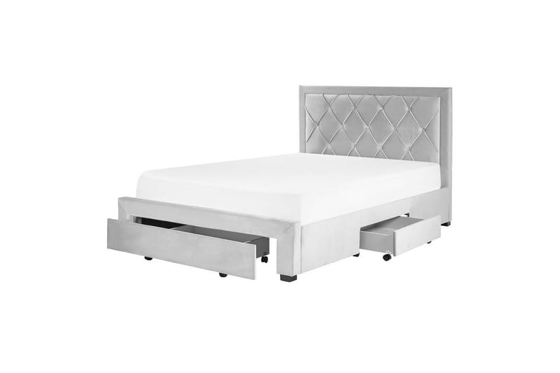 Säng med förvaringslådor Lievin - Grå, 140x200 cm - Möbler - Säng - Sängram & sängstomme