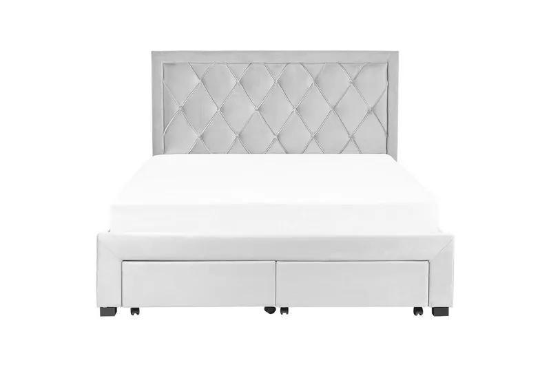 Säng med förvaringslådor Lievin - Grå, 160x200 cm - Möbler - Säng - Sängram & sängstomme