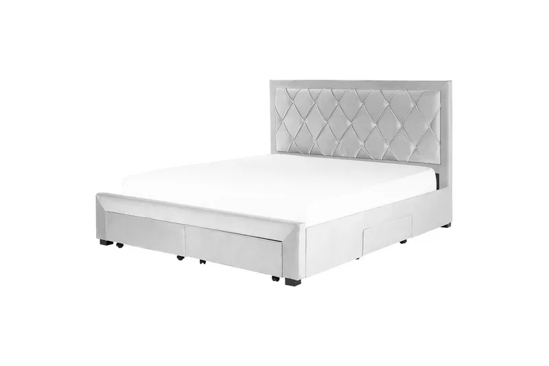 Säng med förvaringslådor Lievin - Grå, 180x200 cm - Möbler - Säng - Sängram & sängstomme