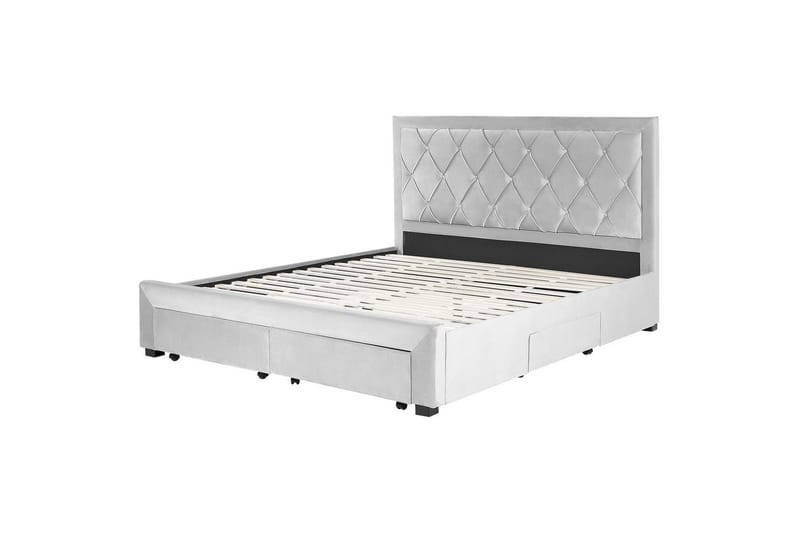 Säng med förvaringslådor Lievin - Grå, 180x200 cm - Möbler - Säng - Sängram & sängstomme