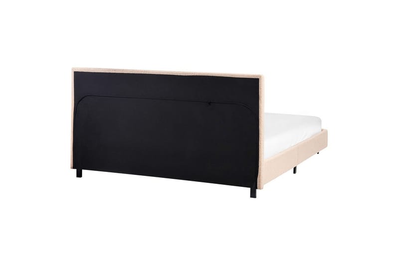 Säng med lamellram Albi - Beige, svart/Bouclé, 140x200 cm - Möbler - Säng - Sängram & sängstomme