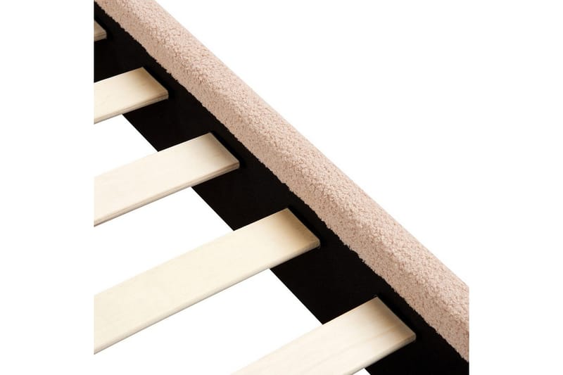Säng med lamellram Albi - Beige, svart/Bouclé, 180x200 cm - Möbler - Säng - Sängram & sängstomme