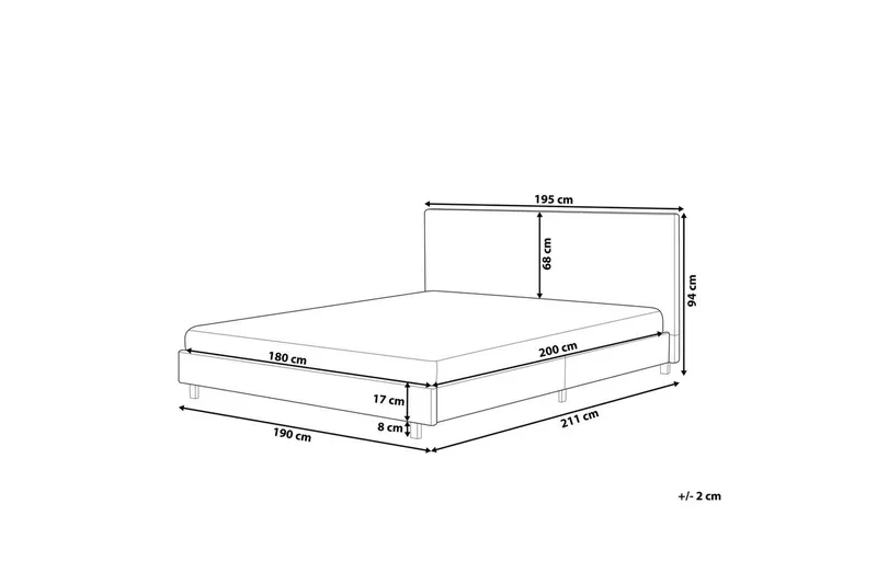 Säng med lamellram Albi - Beige, svart/Bouclé, 180x200 cm - Möbler - Säng - Sängram & sängstomme