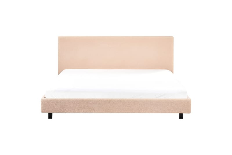 Säng med lamellram Albi - Beige, svart/Bouclé, 180x200 cm - Möbler - Säng - Sängram & sängstomme