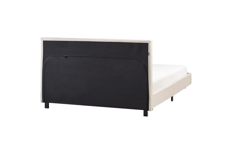 Säng med lamellram Albi - Beige, svart/Polyester, 140x200 cm - Möbler - Säng - Sängram & sängstomme