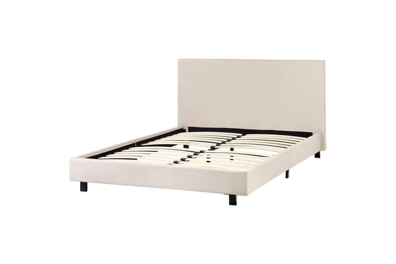 Säng med lamellram Albi - Beige, svart/Polyester, 140x200 cm - Möbler - Säng - Sängram & sängstomme