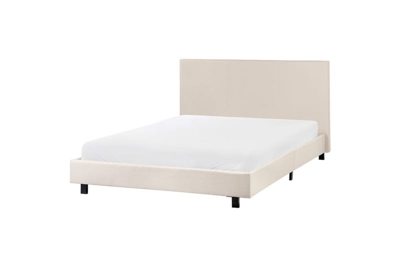 Säng med lamellram Albi - Beige, svart/Polyester, 140x200 cm - Möbler - Säng - Sängram & sängstomme