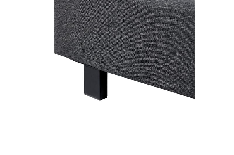 Säng med lamellram Albi - Grå, svart/Polyester, 140x200 cm - Möbler - Säng - Sängram & sängstomme