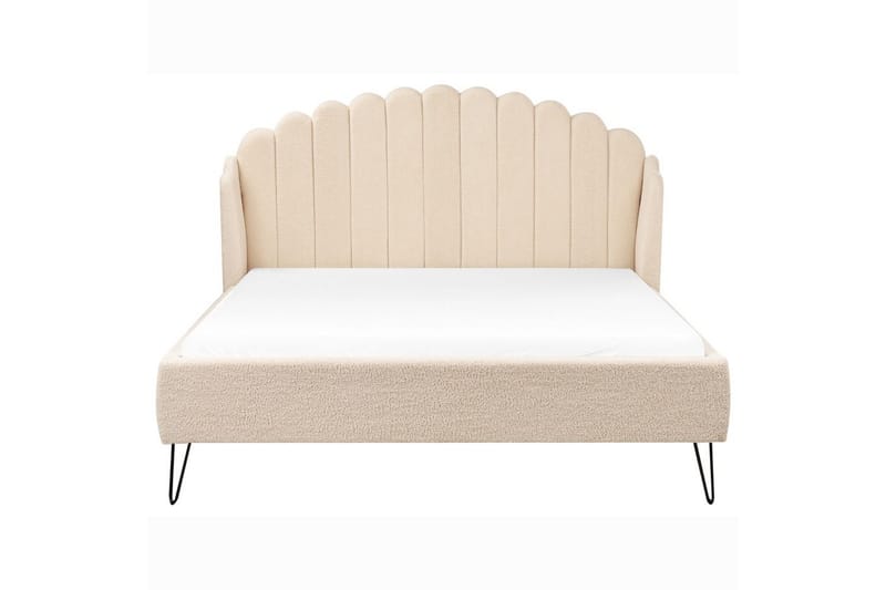 Säng med lamellram Ambillou - Beige, svart, 140x200 cm - Möbler - Säng - Sängram & sängstomme