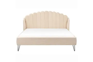 Säng med lamellram Ambillou - Beige, svart, 180x200 cm - Möbler - Säng - Sängram & sängstomme