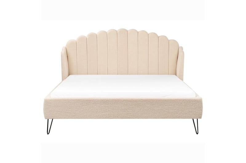 Säng med lamellram Ambillou - Beige, svart, 180x200 cm - Möbler - Säng - Sängram & sängstomme