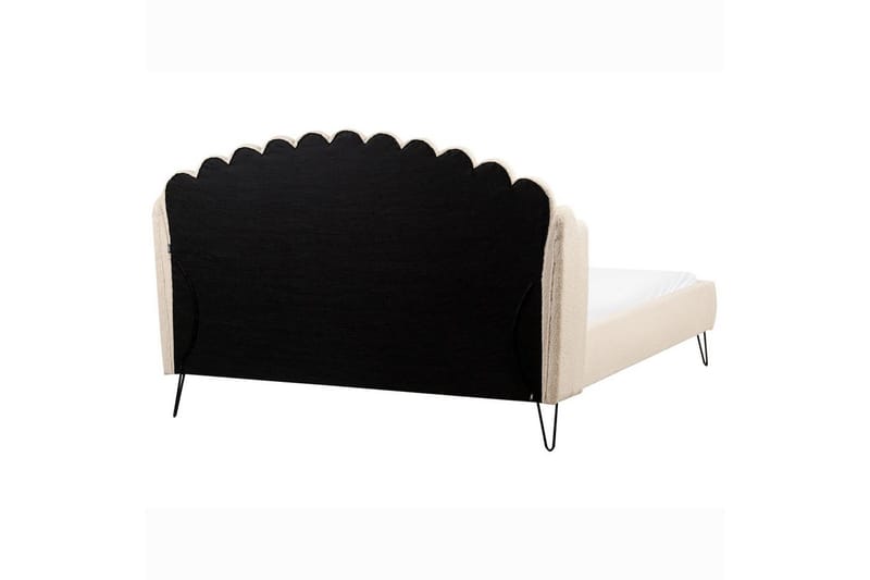 Säng med lamellram Ambillou - Beige, svart, 180x200 cm - Möbler - Säng - Sängram & sängstomme