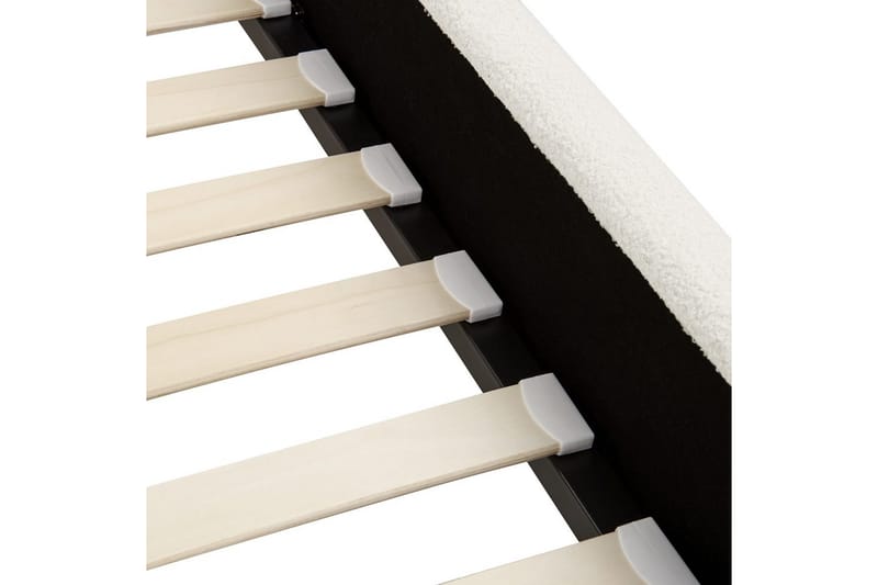 Säng med lamellram Ambillou - Vit, Svart, 140x200 cm - Möbler - Säng - Sängram & sängstomme