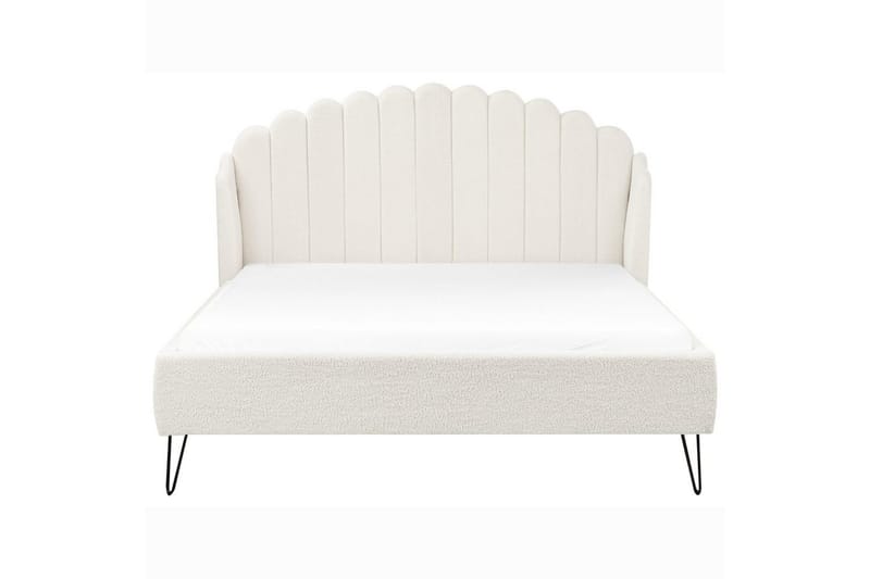 Säng med lamellram Ambillou - Vit, Svart, 140x200 cm - Möbler - Säng - Sängram & sängstomme