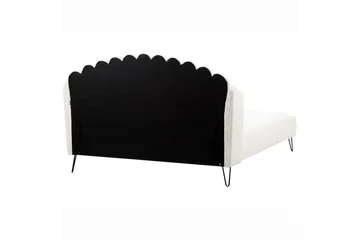 Säng med lamellram Ambillou - Vit, Svart, 180x200 cm - Möbler - Säng - Sängram & sängstomme