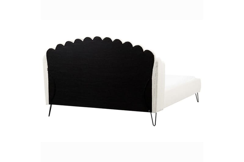 Säng med lamellram Ambillou - Vit, Svart, 180x200 cm - Möbler - Säng - Sängram & sängstomme