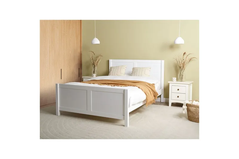 Säng med lamellram Champagnat - Vit, 140x200 cm - Möbler - Säng - Sängram & sängstomme